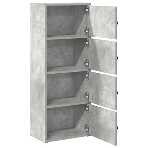 Betongraues Bücherregal, 40x24x102 cm
