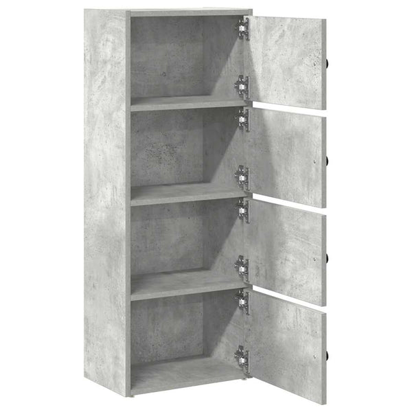 Betongraues Bücherregal, 40x24x102 cm