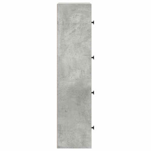 Betongraues Bücherregal, 40x24x102 cm