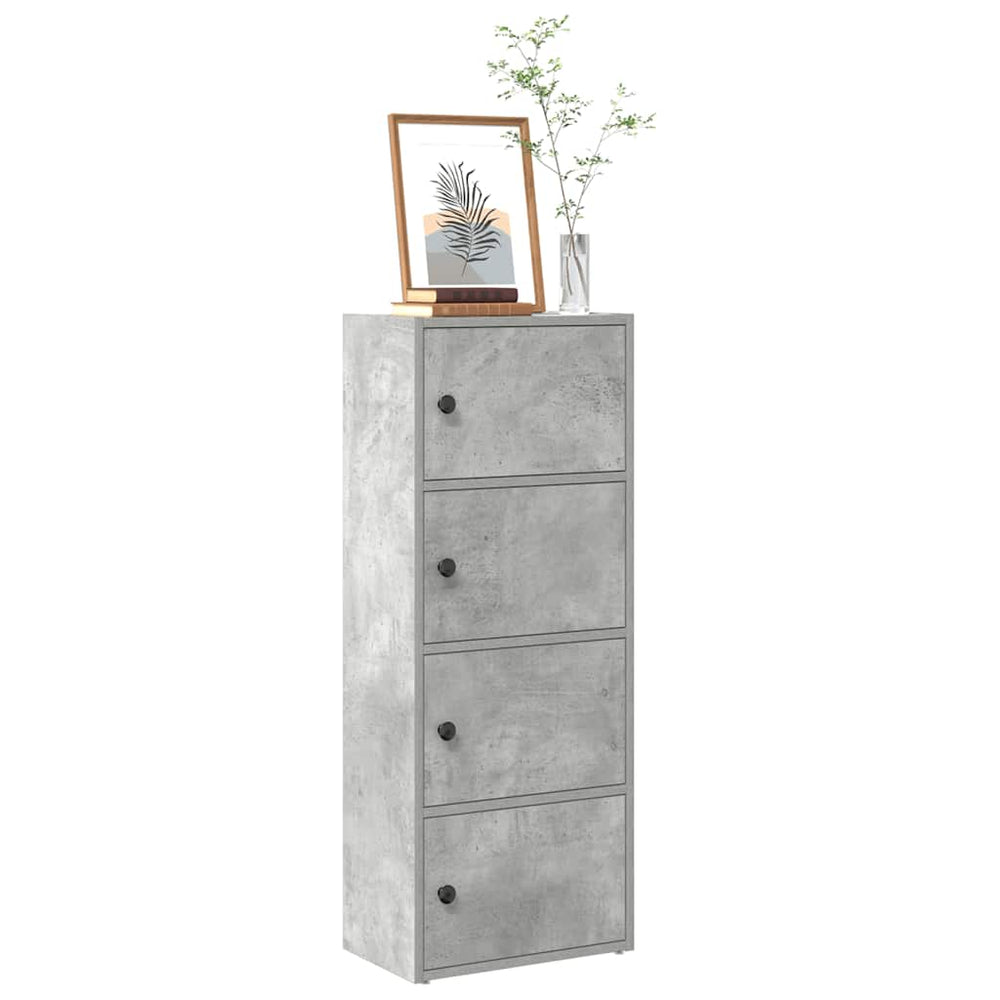 Betongraues Bücherregal, 40x24x102 cm