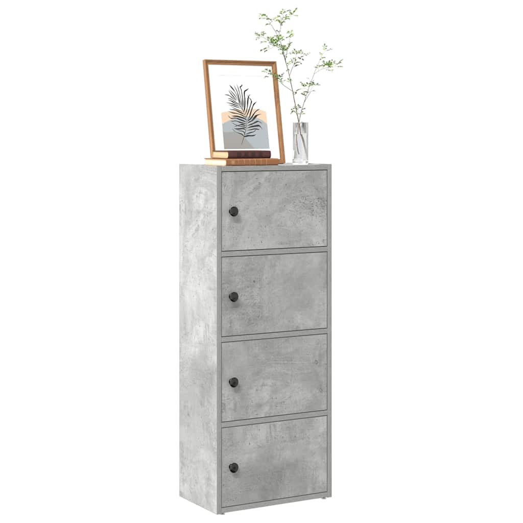 Betongraues Bücherregal, 40x24x102 cm