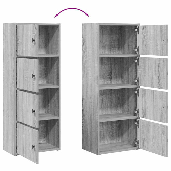 Bücherregal Grau Sonoma 40x24x102 cm