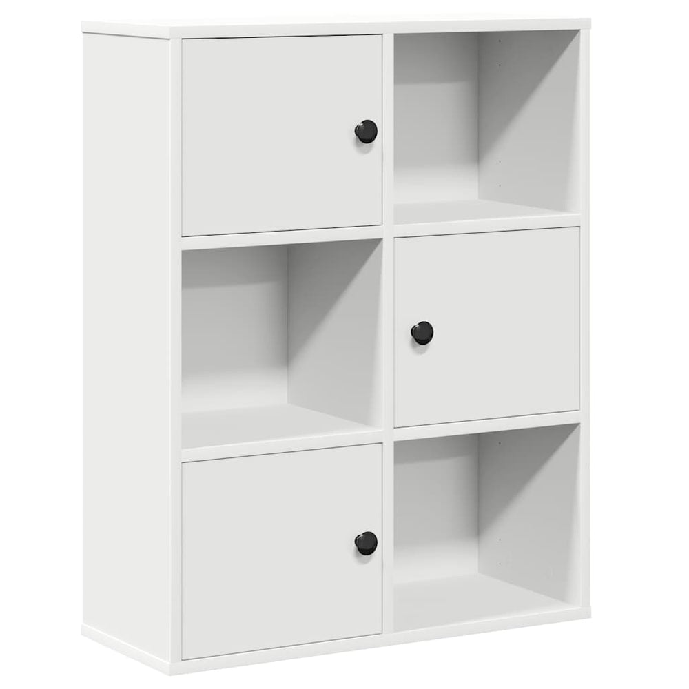 Weißes Bücherregal, 60 cm breit