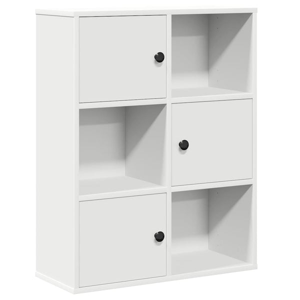 Weißes Bücherregal, 60 cm breit