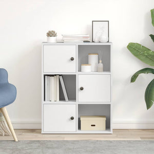 Weißes Bücherregal, 60 cm breit