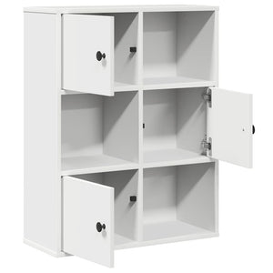 Weißes Bücherregal, 60 cm breit