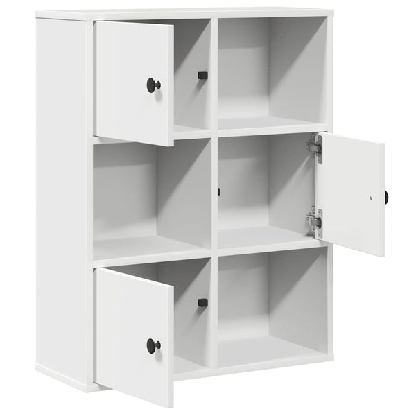 Weißes Bücherregal, 60 cm breit