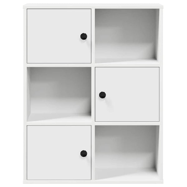 Weißes Bücherregal, 60 cm breit