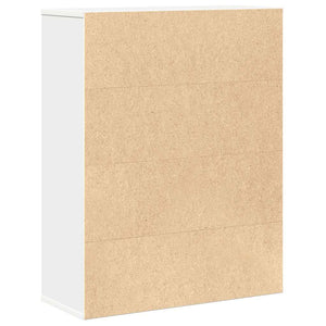 Weißes Bücherregal, 60 cm breit