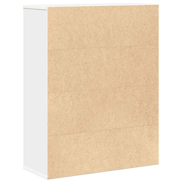 Weißes Bücherregal, 60 cm breit