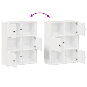 Weißes Bücherregal, 60 cm breit