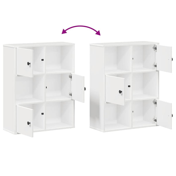 Weißes Bücherregal, 60 cm breit