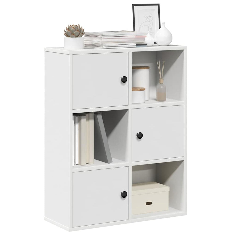 Weißes Bücherregal, 60 cm breit