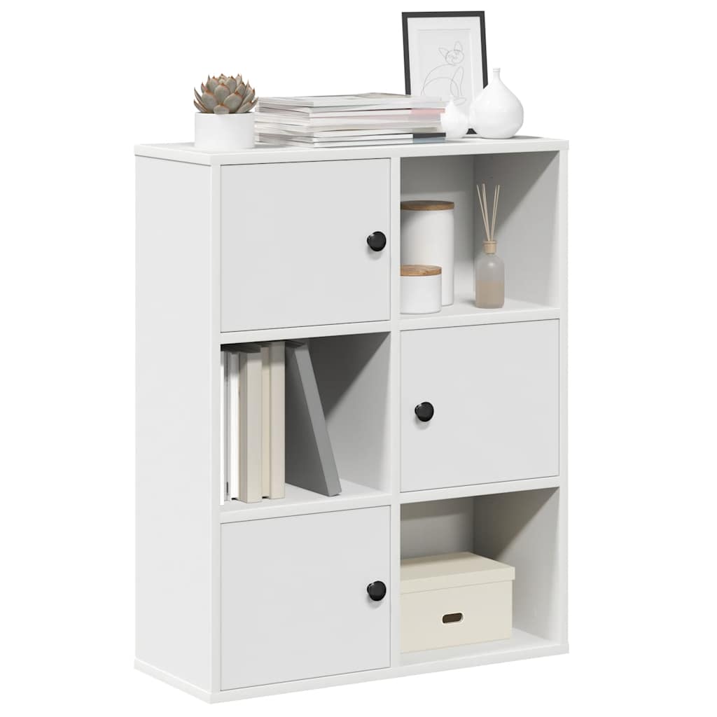 Weißes Bücherregal, 60 cm breit