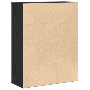 Bücherregal Schwarz Eichen-Optik