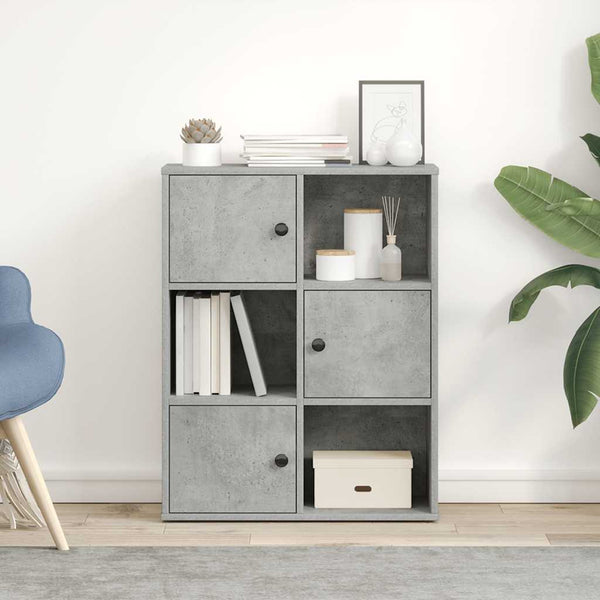 Bücherregal Betongrau 60 cm