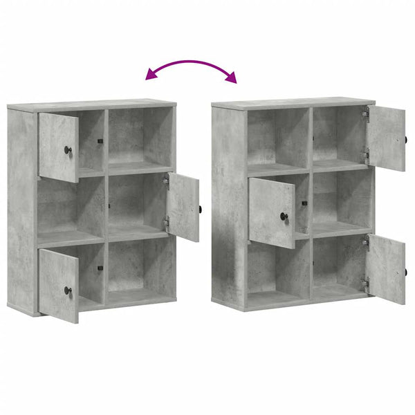 Bücherregal Betongrau 60 cm