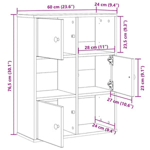 Bücherregal Altholz-Optik 60 cm
