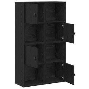 Bücherregal Schwarz Eiche 60x24x101,5 cm