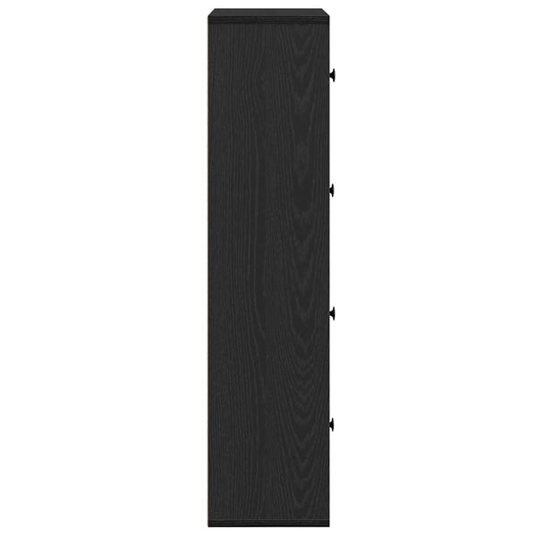 Bücherregal Schwarz Eiche 60x24x101,5 cm