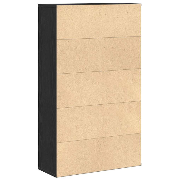 Bücherregal Schwarz Eiche 60x24x101,5 cm