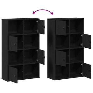 Bücherregal Schwarz Eiche 60x24x101,5 cm
