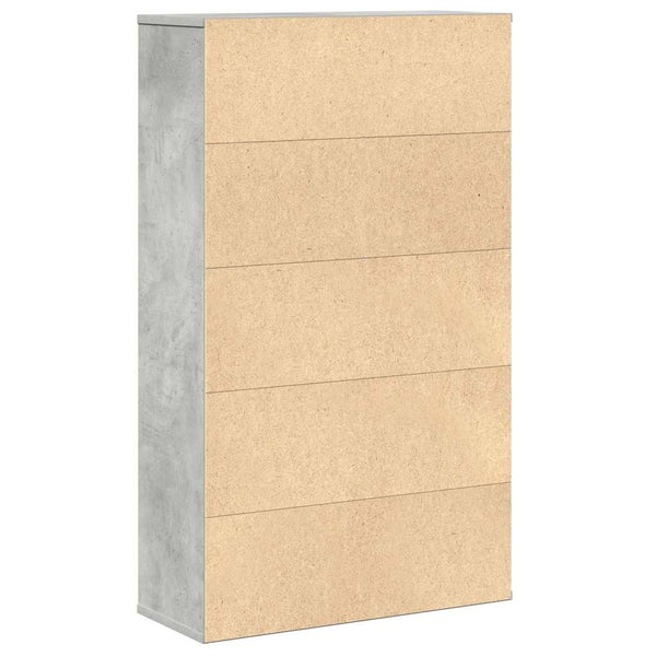 Bücherregal Betongrau 60x101,5 cm