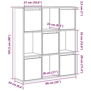 Weißes Bücherregal 89x24x101,5 cm