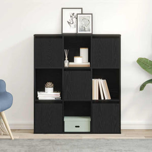 Bücherregal Schwarz Eiche 89x24x101,5 cm