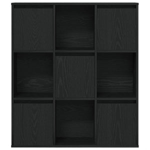 Bücherregal Schwarz Eiche 89x24x101,5 cm
