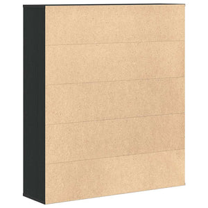 Bücherregal Schwarz Eiche 89x24x101,5 cm