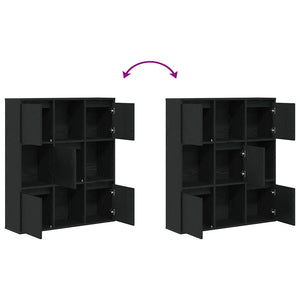 Bücherregal Schwarz Eiche 89x24x101,5 cm