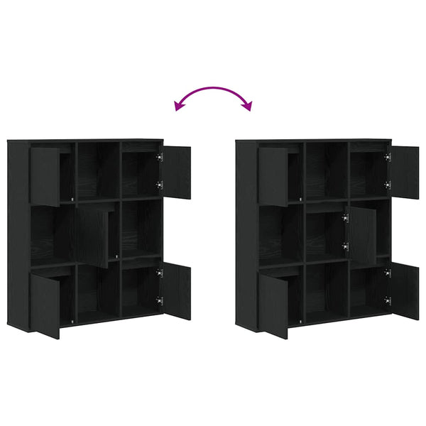 Bücherregal Schwarz Eiche 89x24x101,5 cm