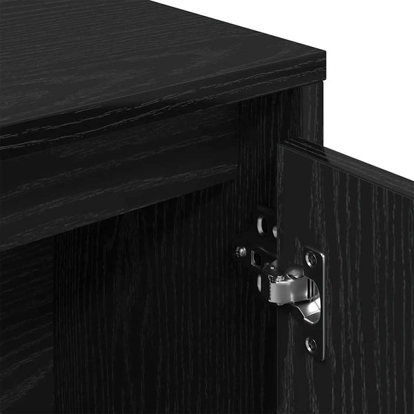 Bücherregal Schwarz Eiche 89x24x101,5 cm
