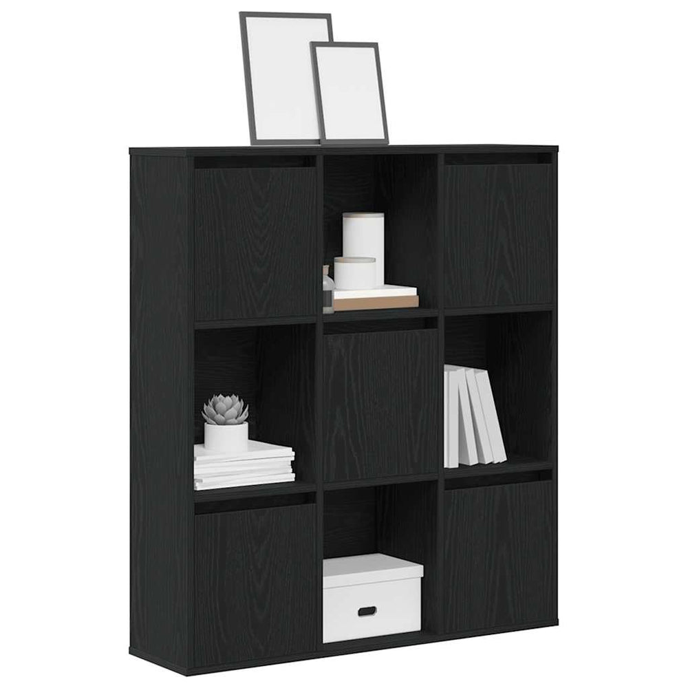 Bücherregal Schwarz Eiche 89x24x101,5 cm
