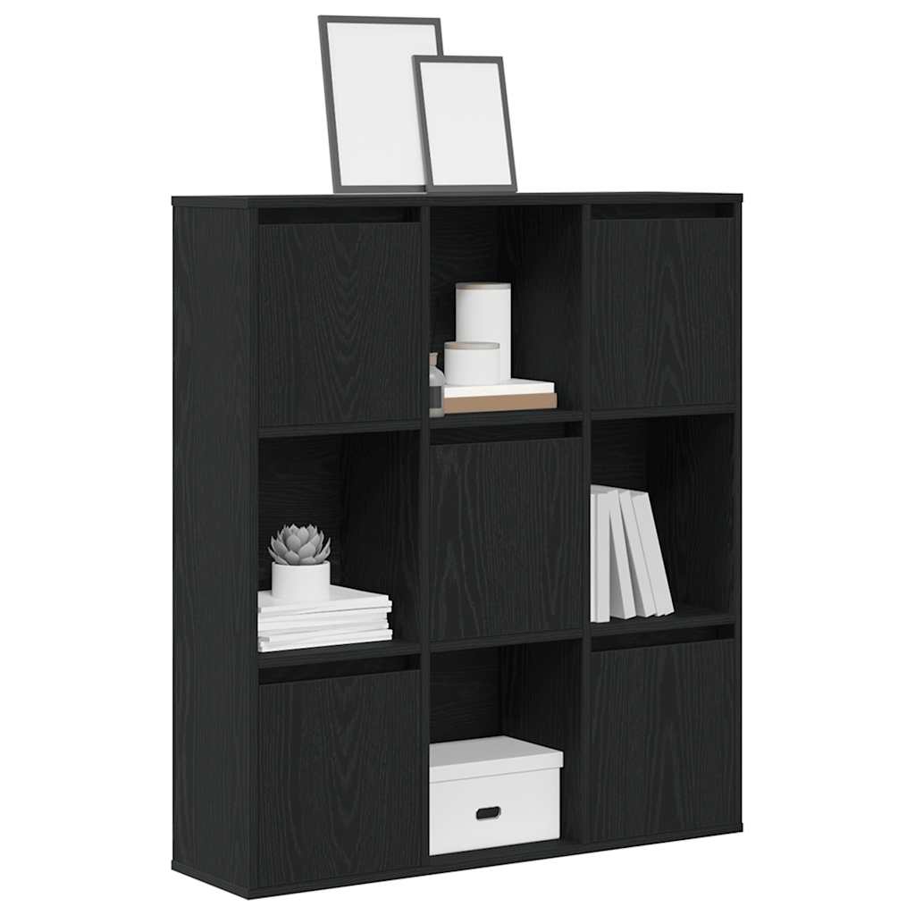 Bücherregal Schwarz Eiche 89x24x101,5 cm