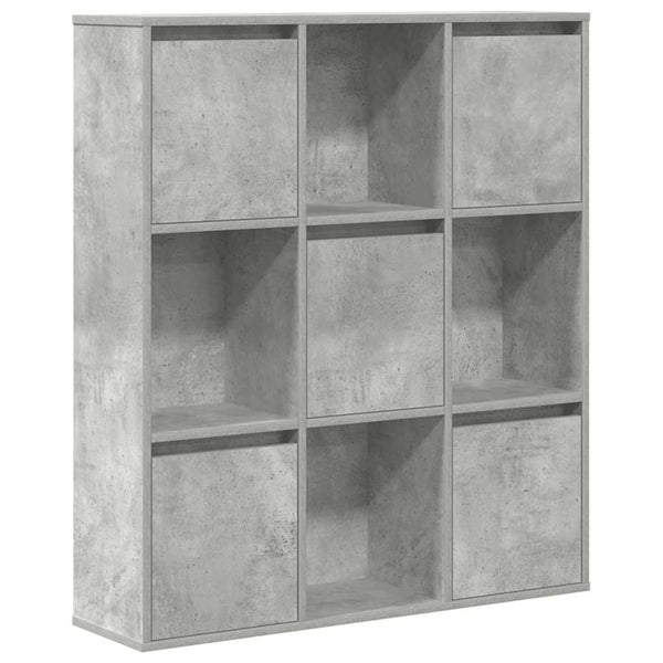 Betongraues Bücherregal, 89 cm breit