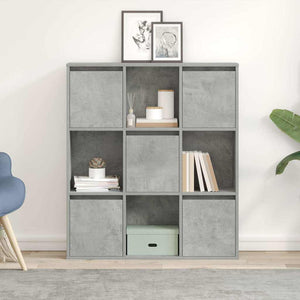 Betongraues Bücherregal, 89 cm breit