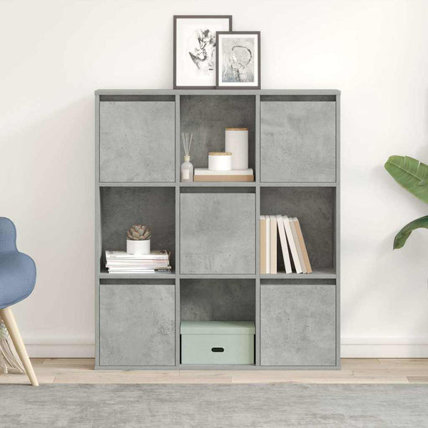 Betongraues Bücherregal, 89 cm breit