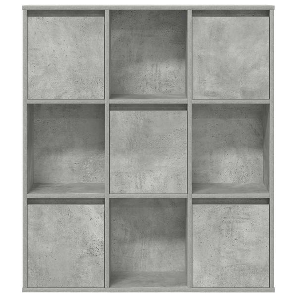 Betongraues Bücherregal, 89 cm breit