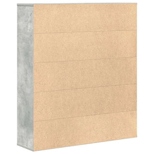 Betongraues Bücherregal, 89 cm breit