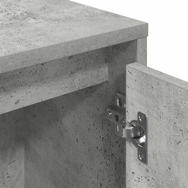 Betongraues Bücherregal, 89 cm breit
