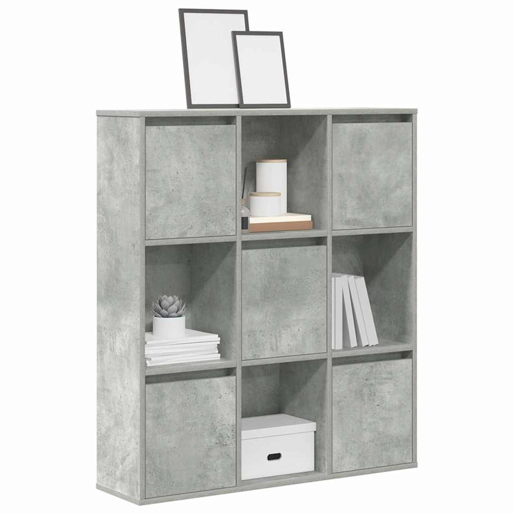 Betongraues Bücherregal, 89 cm breit