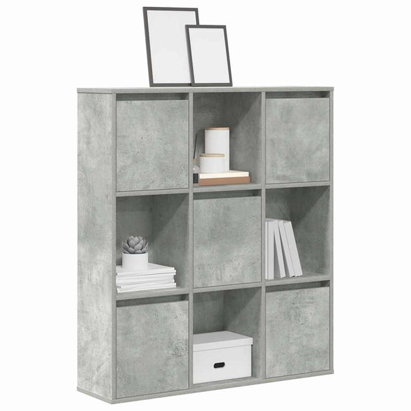 Betongraues Bücherregal, 89 cm breit