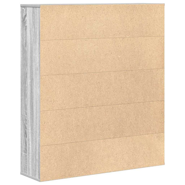 Bücherregal Grau Sonoma 89x24x101,5 cm
