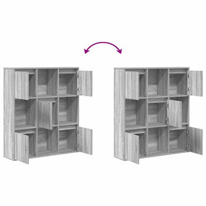 Bücherregal Grau Sonoma 89x24x101,5 cm