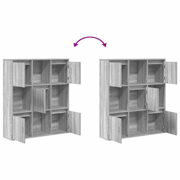 Bücherregal Grau Sonoma 89x24x101,5 cm