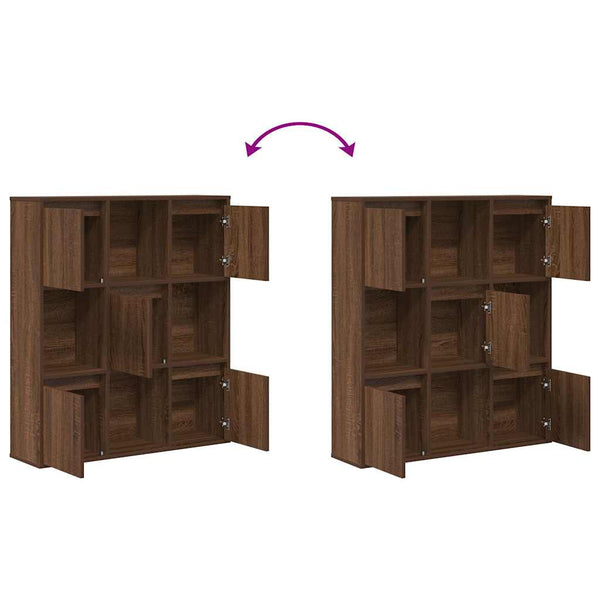 Bücherregal Braun Eichen-Optik