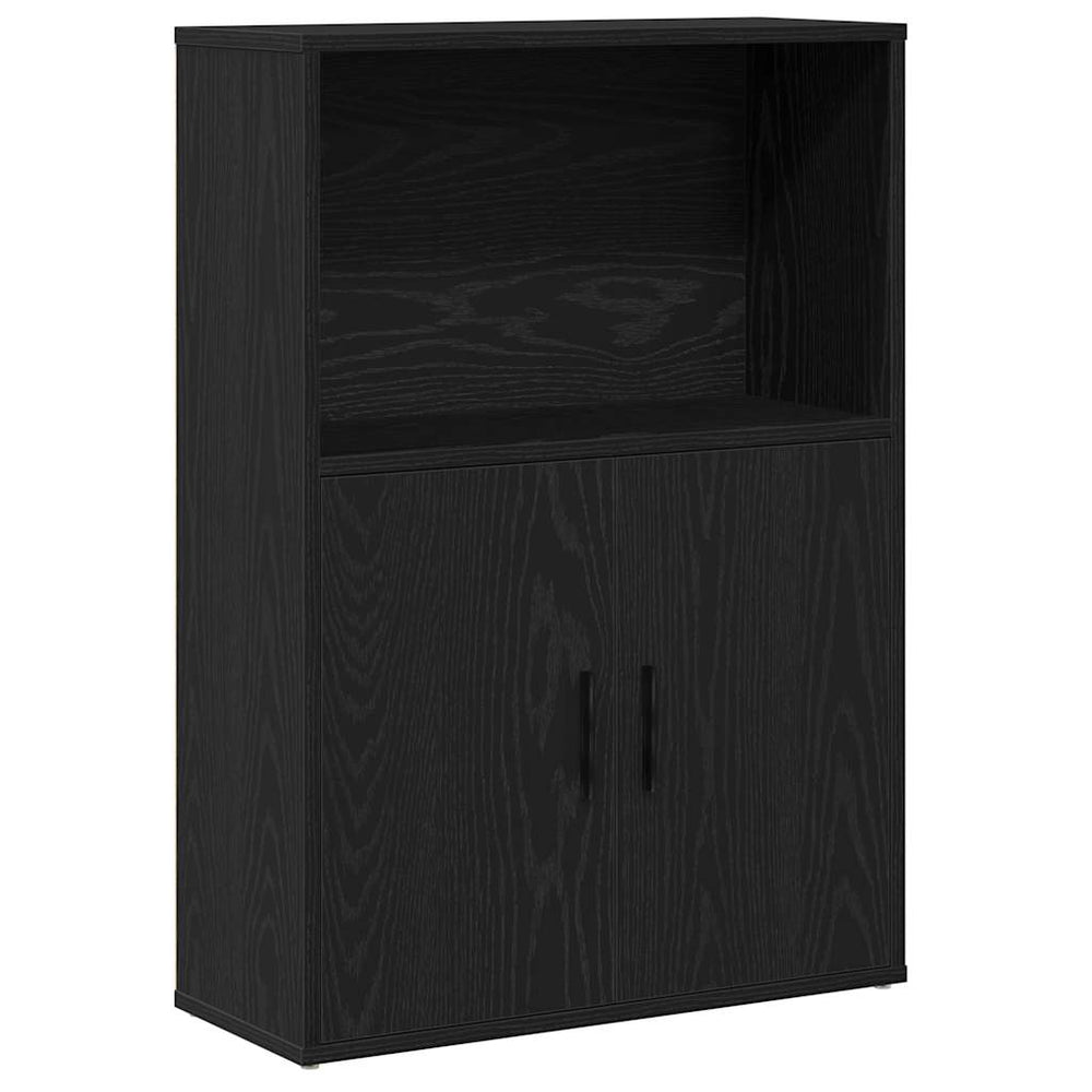 Bücherregal Schwarz Eichenoptik 60x85 cm