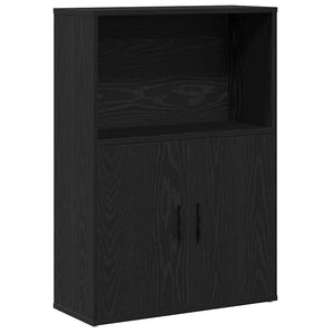 Bücherregal Schwarz Eichenoptik 60x85 cm